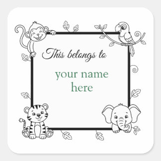 This belongs to  square sticker