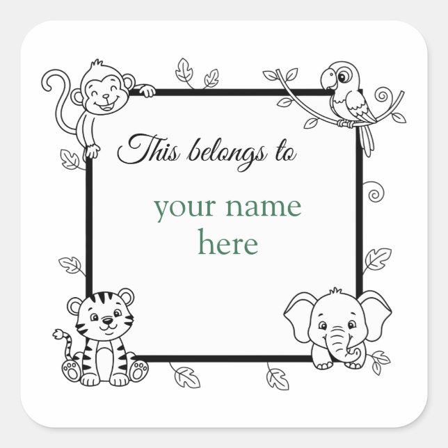 This belongs to  square sticker (Front)