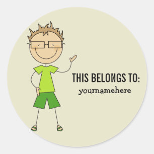 THIS BELONGS TO Sticker for a Boy