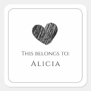 This Belongs To Sticker Label