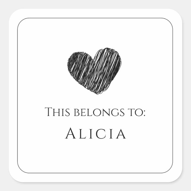 This Belongs To Sticker Label (Front)