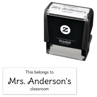 This Belongs to Teacher Name Classroom Self-inking Stamp