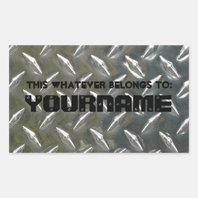 This belongs to... Your Name! Rectangular Sticker (Front)