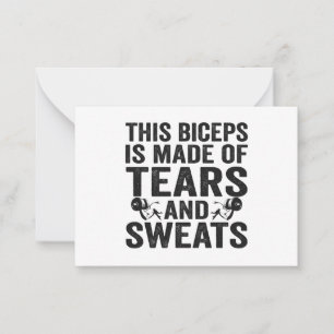 This Biceps Is Made of Tears and Sweats Fitness Card