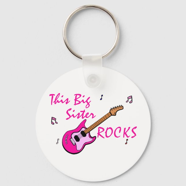 This Big Sister Rocks Key Ring (Front)
