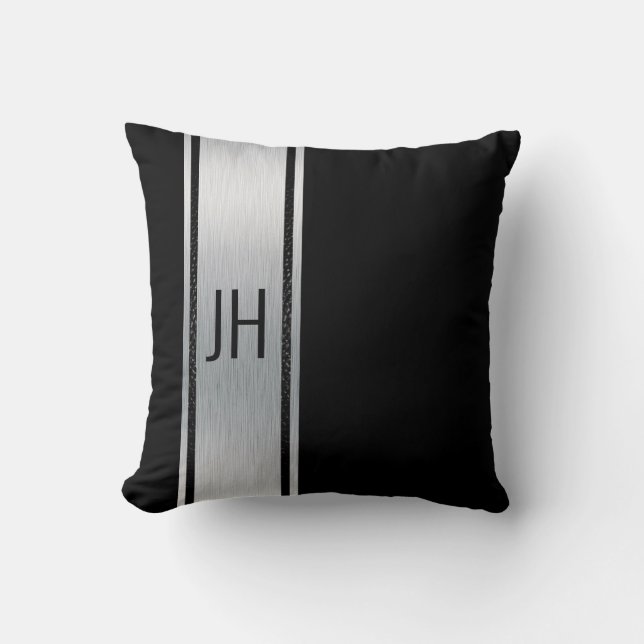 This black & white nobleman bachelor cushion (Front)
