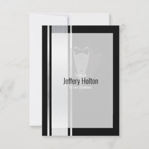 This black & white nobleman bachelor party thank you card