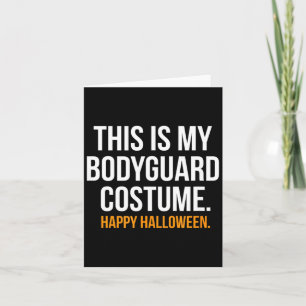 This Bodyguard Costume Funny Halloween Shirt Gift Card