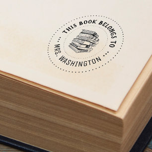 This Book Belongs Personalised Self-inking Stamp