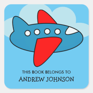 This book belongs to aeroplane bookplate stickers