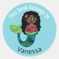 This Book Belongs To African American Mermaid Girl