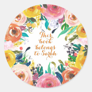 This Book Belongs To Book Name Plate Label Sticker