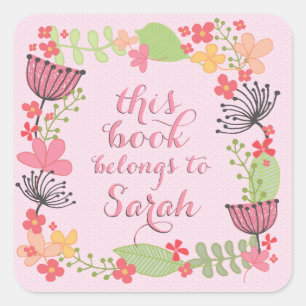 This Book Belongs To Book Name Plate Label Sticker