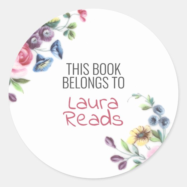 This book belongs to classic round sticker (Front)