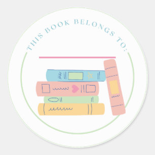 This Book Belongs To Classic Round Sticker