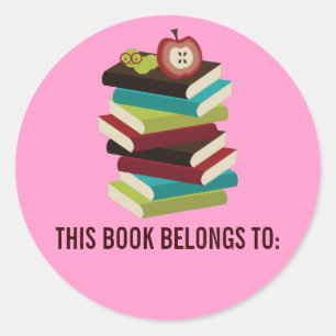 THIS BOOK BELONGS TO CLASSIC ROUND STICKER