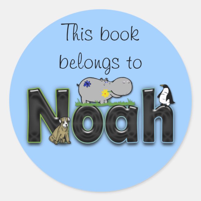 this book belongs to classic round sticker (Front)