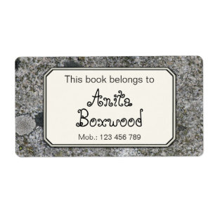 This Book Belongs To Custom Name Rock Texture