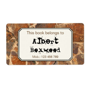 This Book Belongs To Custom Name Rock Texture