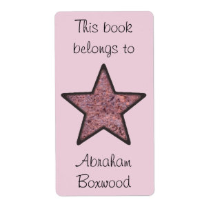 This Book Belongs To Custom Name Rock Texture Star