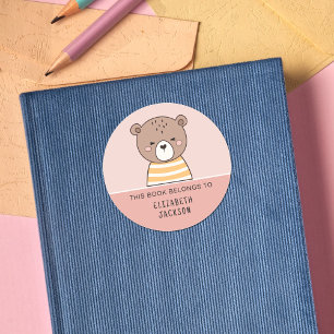 This book belongs to Cute woodland animals kids Classic Round Sticker