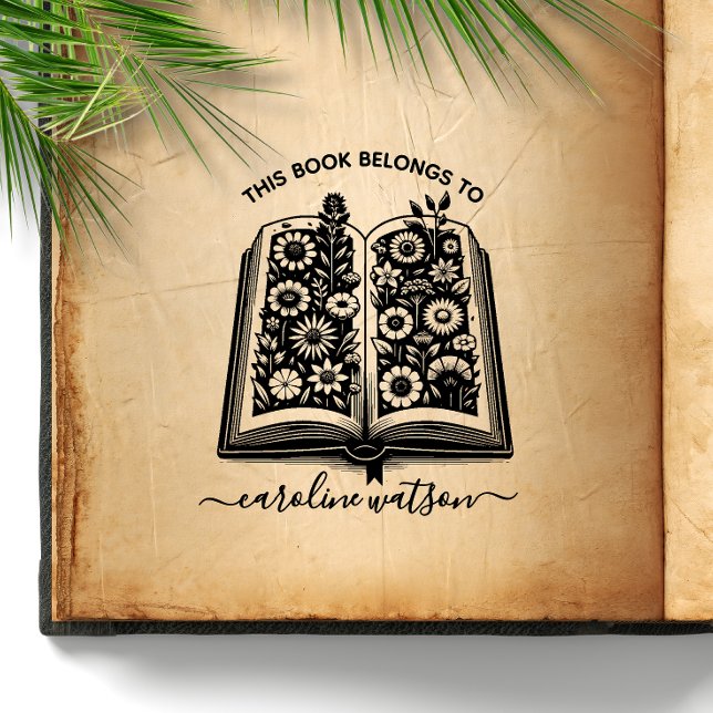 This book belongs to Floral book Rubber Stamp  (Creator Uploaded)