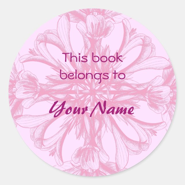 This Book Belongs To Flower Stickers (Front)
