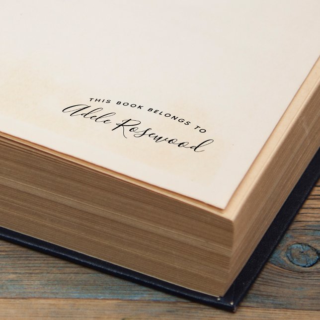 This Book Belongs To Handwritten Script Name Self-inking Stamp (This Book Belongs To Handwritten Script Name Self-inking Stamp)