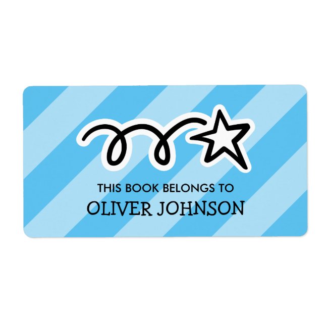 This book belongs to kids book labels with star (Front)