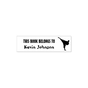 THIS BOOK BELONGS TO kids karate self inking stamp
