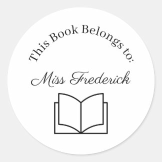 This Book Belongs to Labels, Teacher Stickers