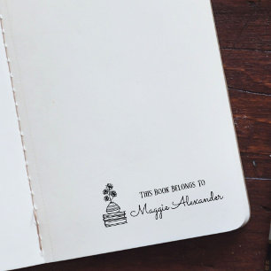 This Book Belongs To Name Bookplate Self-inking Stamp