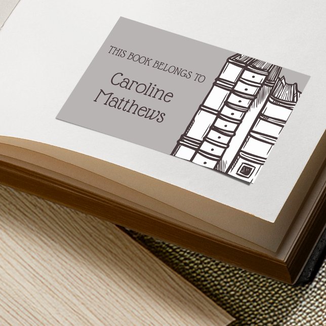 This Book Belongs To Personalised Rectangular Sticker (This Book Belongs To Personalized Rectangular Sticker)