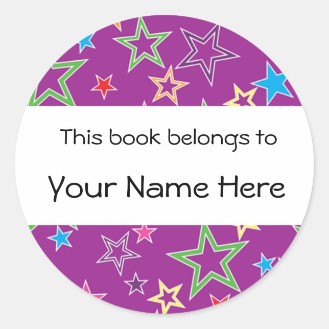 This Book Belongs To Personalised Sticker (Front)