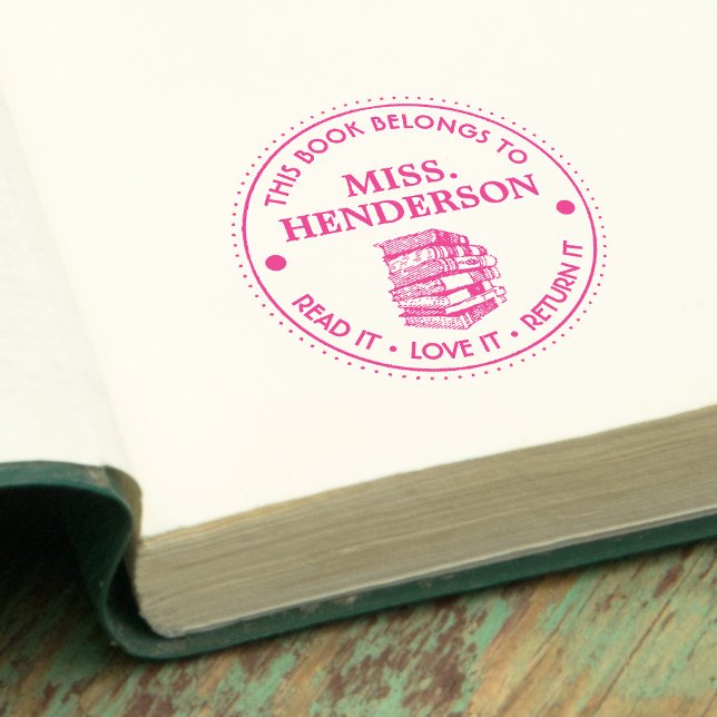 This Book Belongs To Personalized Teacher Self-inking Stamp (This Book Belongs To Personalized Teacher Self-inking)