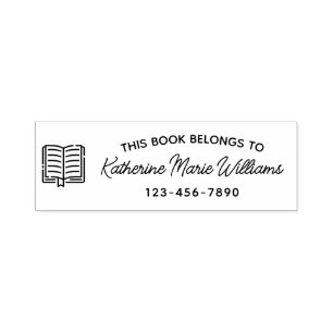 This Book Belongs To - Self Inking Rubber Stamp