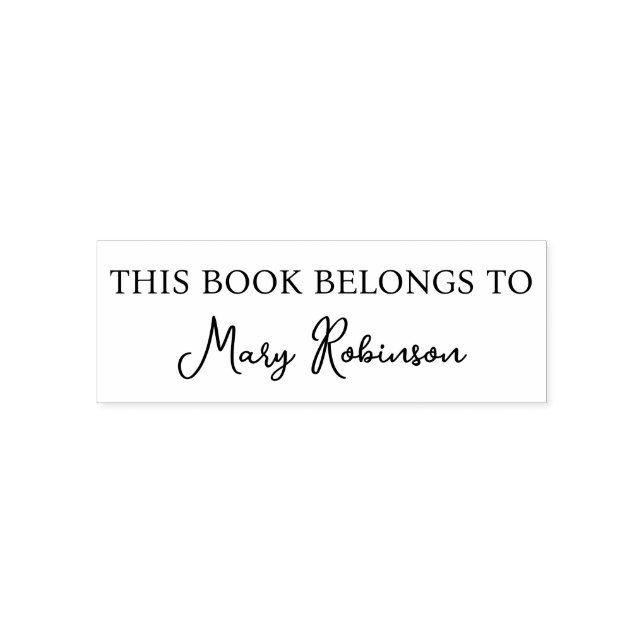 This book belongs to self-inking stamp (Design)
