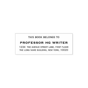 This Book Belongs To Simple Self-inking Stamp