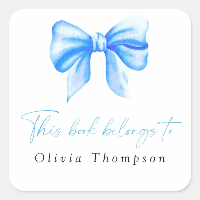 This book belongs to square sticker (Front)