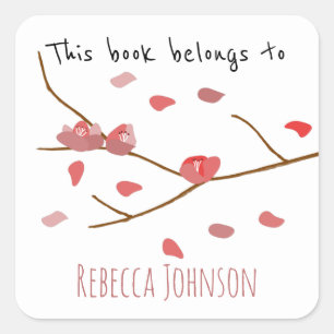 This book belongs to square sticker