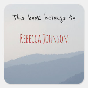 This book belongs to square sticker