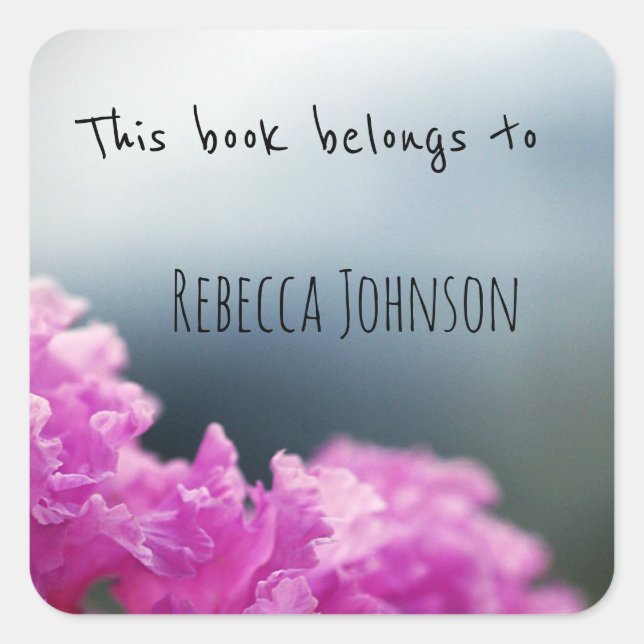 This book belongs to square sticker (Front)