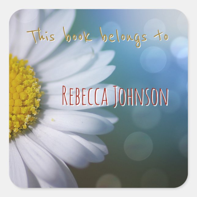 This book belongs to square sticker (Front)