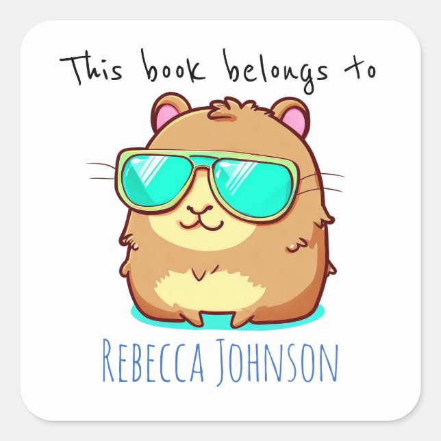 This book belongs to square sticker (Front)