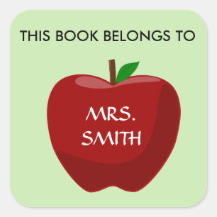 This Book Belongs To... Square Sticker