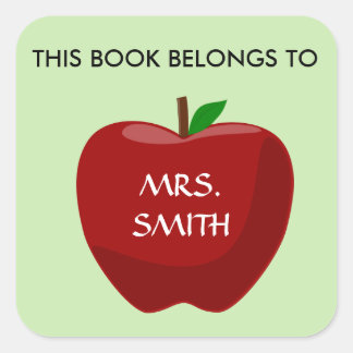 This Book Belongs To... Square Sticker