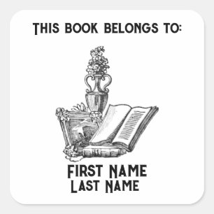 This book belongs to square sticker