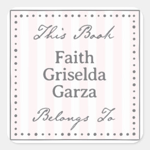 "This Book Belongs To" Sticker Template