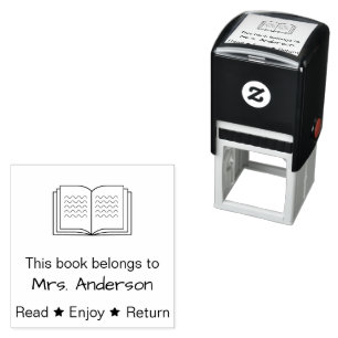 This Book Belongs to Teacher Name Read and Return Self-inking Stamp