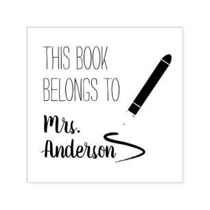 This Book Belongs To Teacher Name Self-inking Stamp